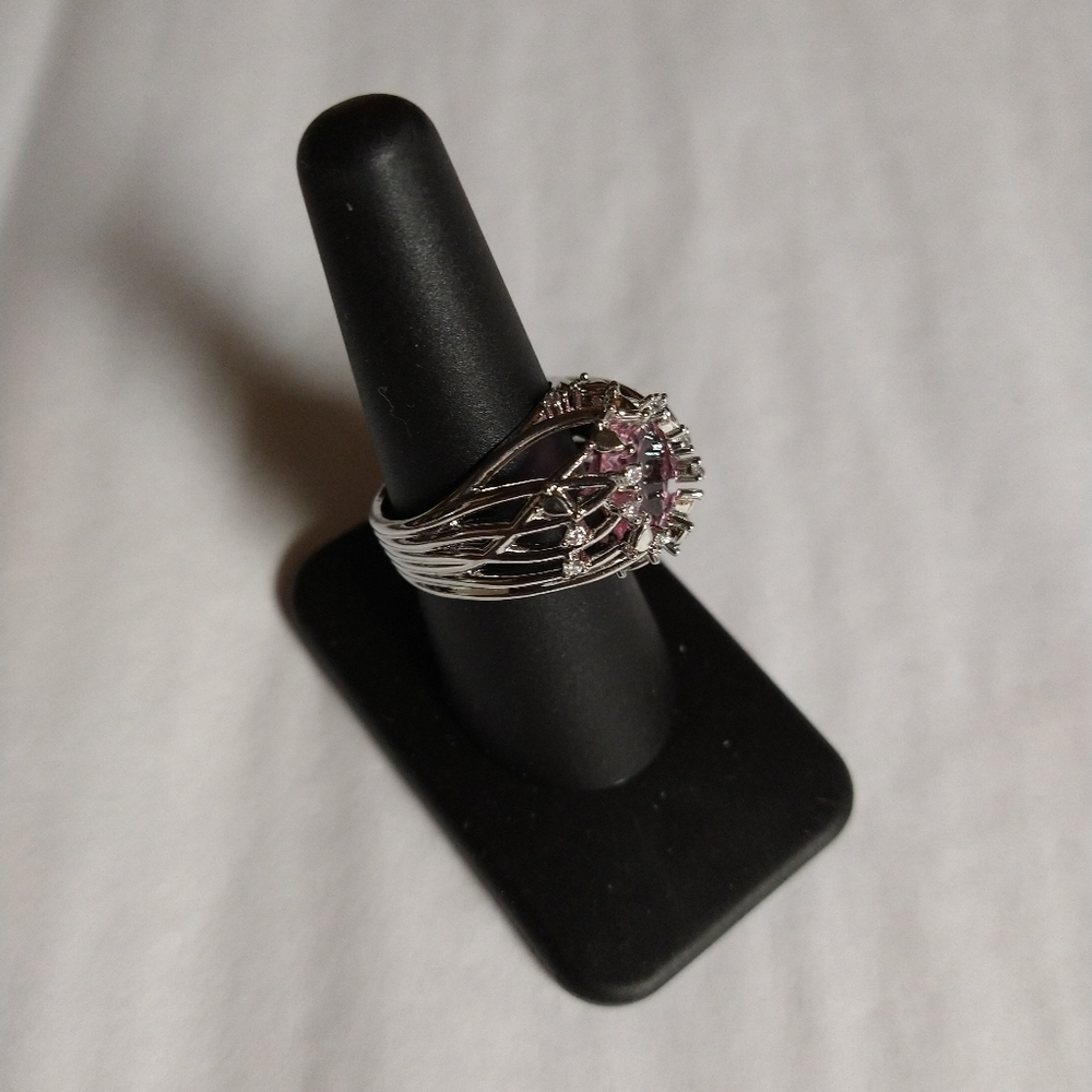 PINK GEMSTONE RING NWOT - Picture 2 of 6